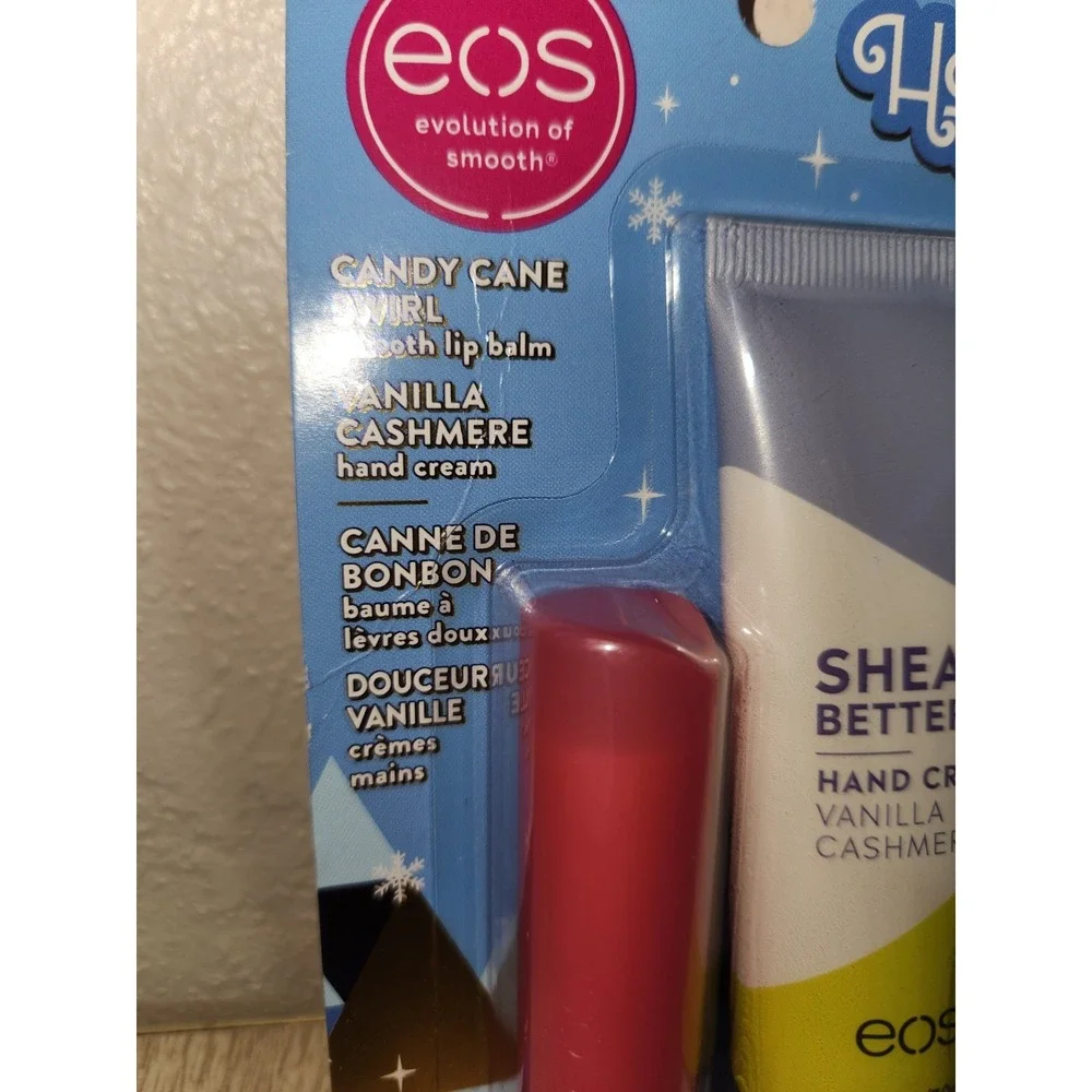 Vanilla Cashmere Hand Cream Candy Cane Lip Balm Holiday Gift‎ Set 2 Piece~NEW~